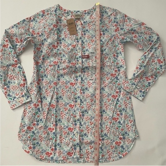 New Duluth Wrinkle Fighter Tunic Shirt Floral Garden Print - Picture 4 of 6